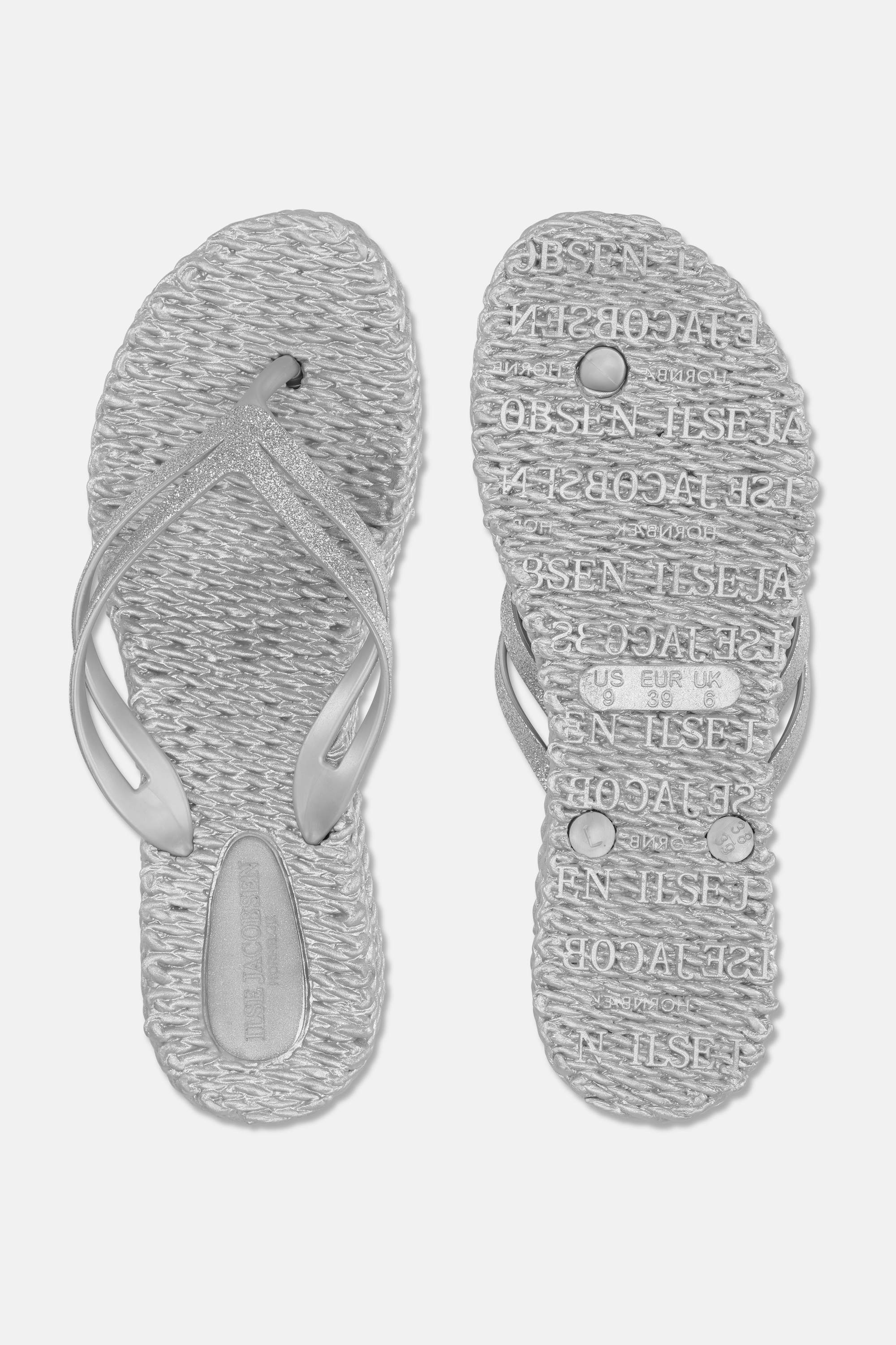 Plateau Flip-Flops Glitter - Silver